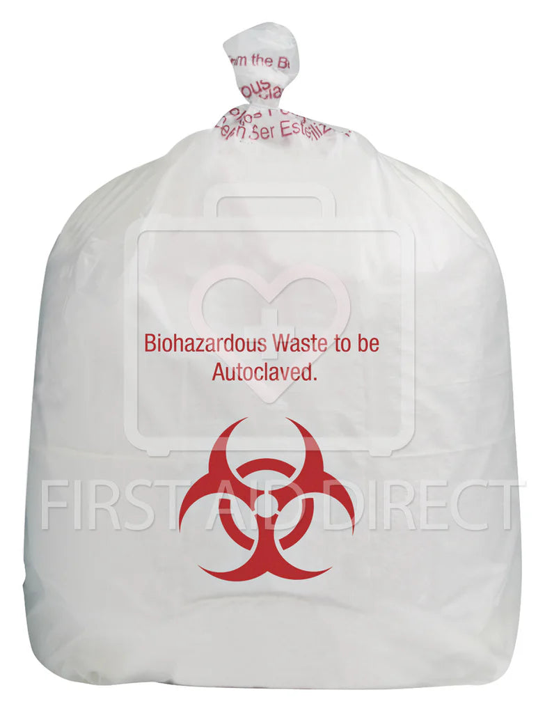 INFECTIOUS WASTE BAGS - AUTOCLAVABLE - CLEAR - 63.5 x 76.2 cm 200/CASE