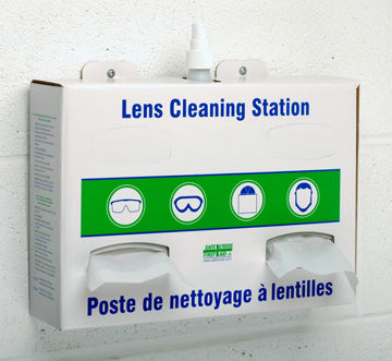 LENS CLEANING STATION WITH 1x500 mL CLEANER & 2x300 TISSUES - CORRUGATE