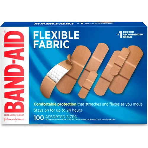 BAND-AID BRAND FABRIC BANDAGES ASSORTED 80/BOX