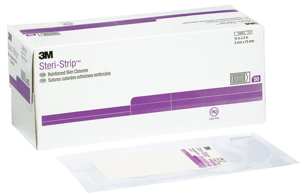 STERI-STRIP SKIN CLOSURES - 3 mm x 7.6 cm 50/BOX