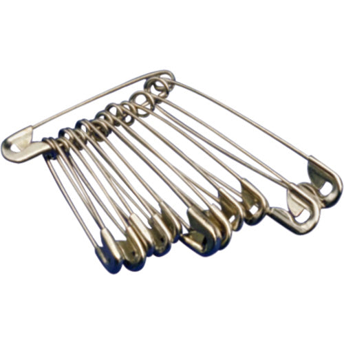 SAFETY PINS - ASSORTED SIZES 12/PACKAGE