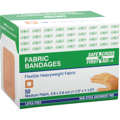 FABRIC BANDAGES - SMALL PATCH 3.8 x 3.8 cm 50/BOX