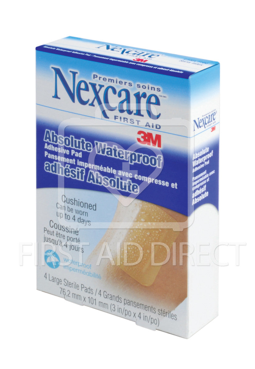 Nexcare™ Ultra Stretch Adhesive Pad SFP34-CA, 3 in x 4 in (76.2 mm x 101  mm), 4/Pack