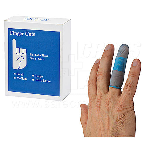 LATEX FINGER COTS - POWDER-FREE EXTRA-LARGE 144/BOX - First Aid Direct